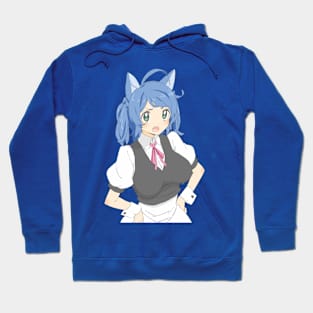 Blue Nekomimi Maid Waifu Hoodie